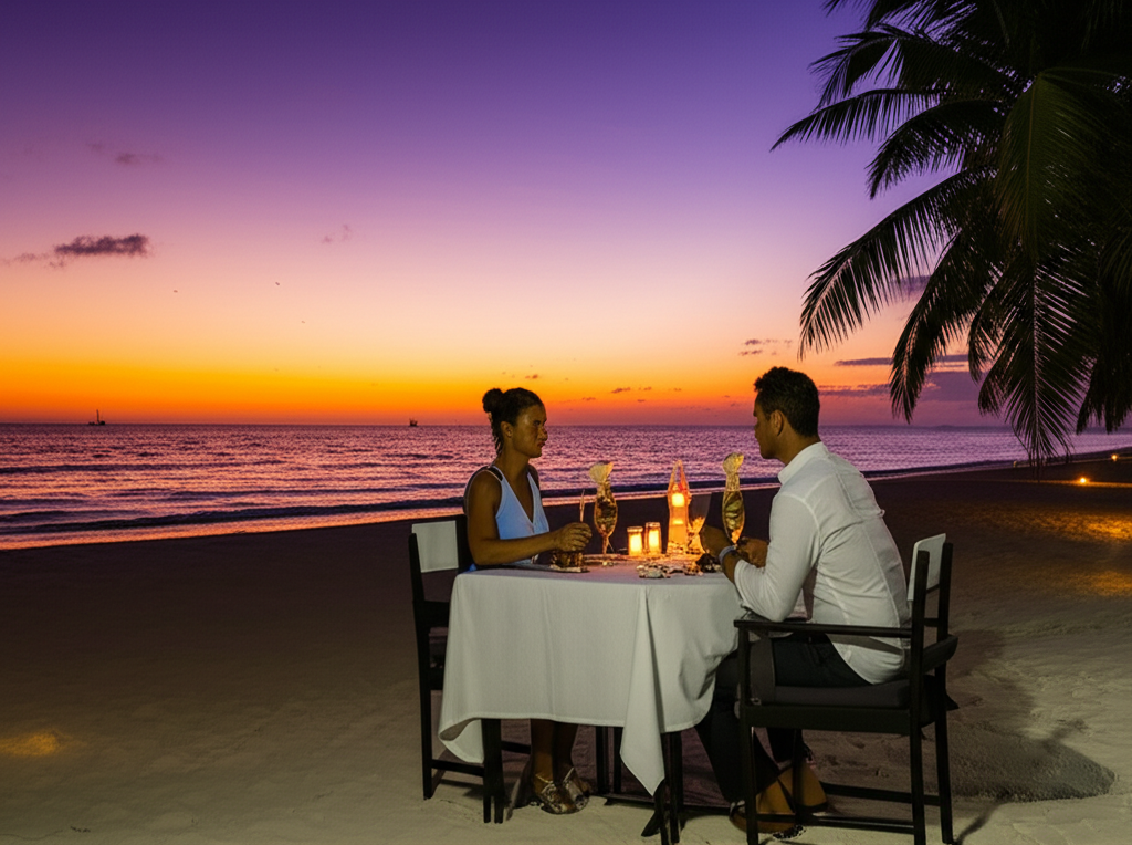 Beachfront dining